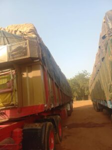 L’arrive de quatre camions de détergents à Ouaga Inter pour des formalités de dédouanement